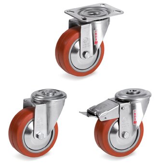 Silicone rubber castors